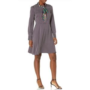 Maggy Landon women’s dress size 14 back zip neck tie long sleeve